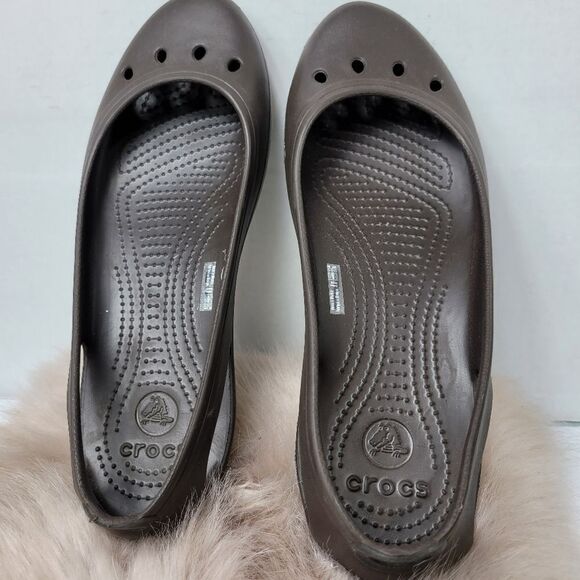 Crocs Women's Kadee Women's Brown Ballet Shoes Size 11 - Picture 7 of 9
